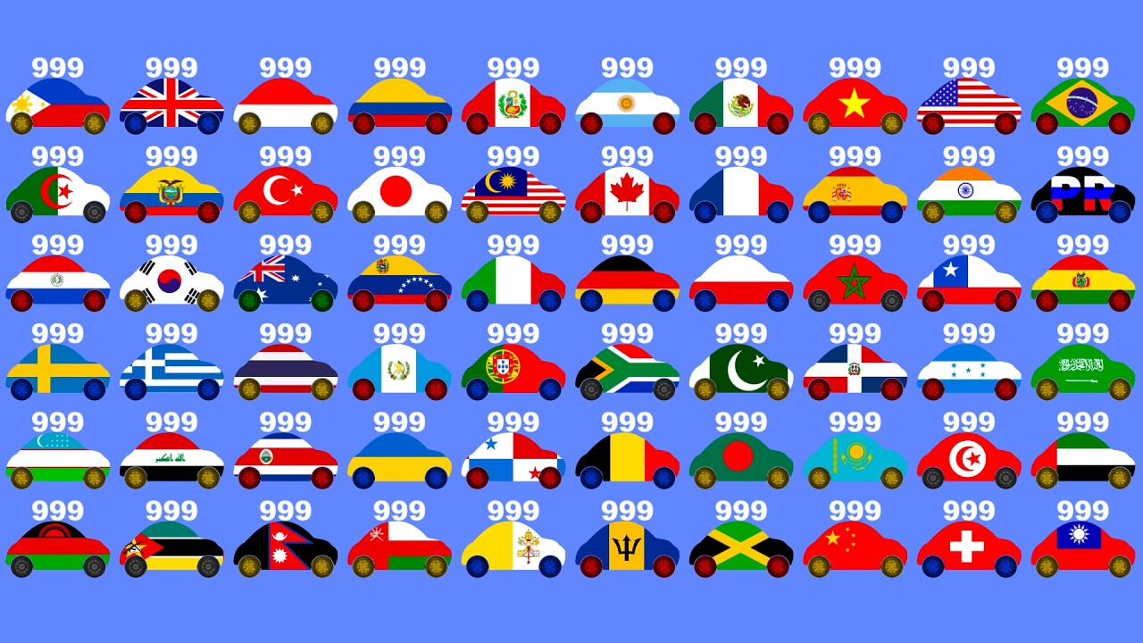 999 LIVES COUNTRY CARS vs MINES - July Watch Time Cup 2024 - 60 Countries