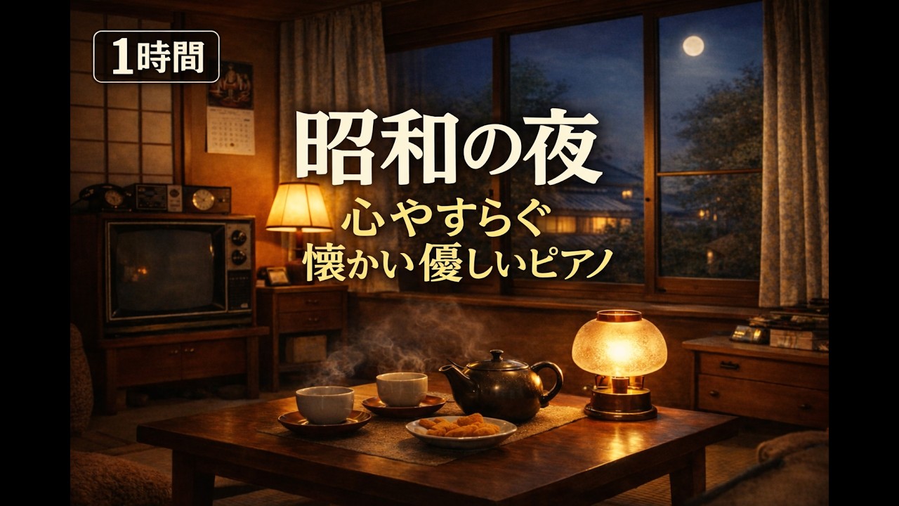 昭和のような静かな夜 Vol.1｜懐かしい落ち着いたBGM（ 1時間 )