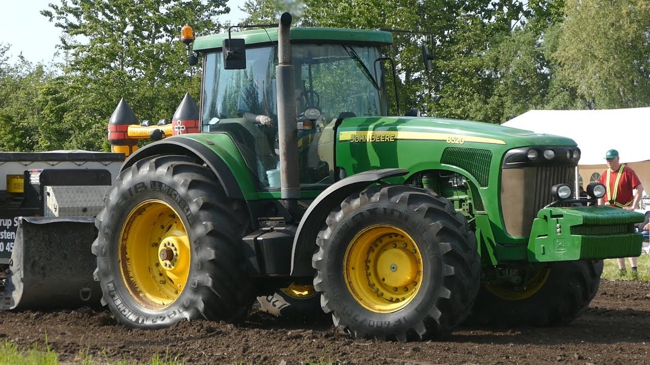 John Deere 8520 Pulling The Heavy Sledge at Aabybro Pulling Arena | Tractor Pulling Denmark