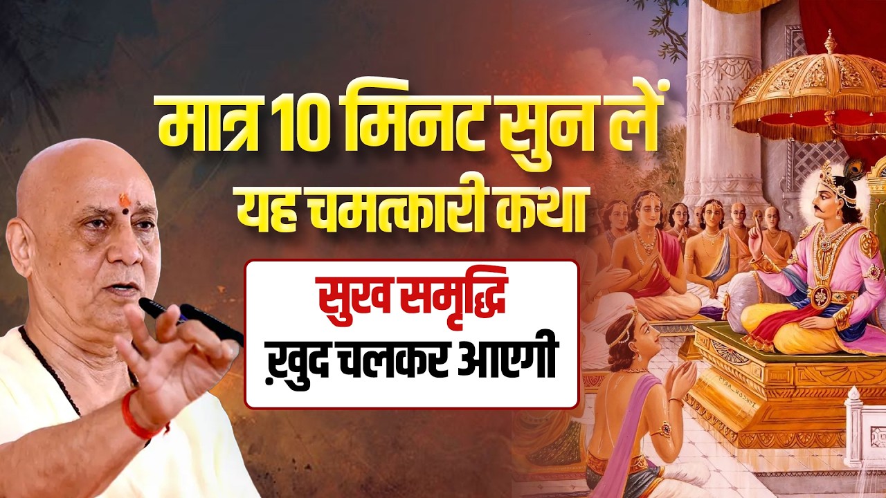 मात्र 10 मिनट सुन लें यह चमत्कारी कथा - सुख समृद्धि ख़ुद चलकर आएगी | Vijay Kaushal Ji Maharaj