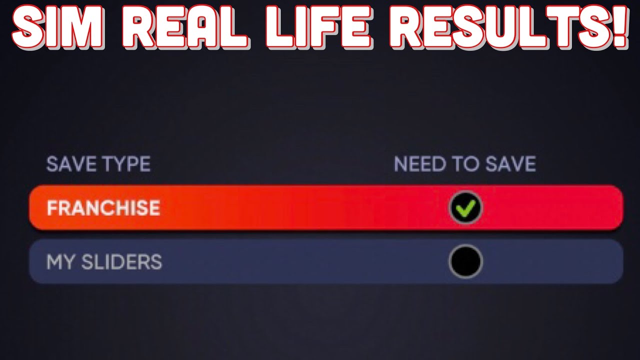 How To Simulate Real Life Results To Start A Franchise In MLB The Show