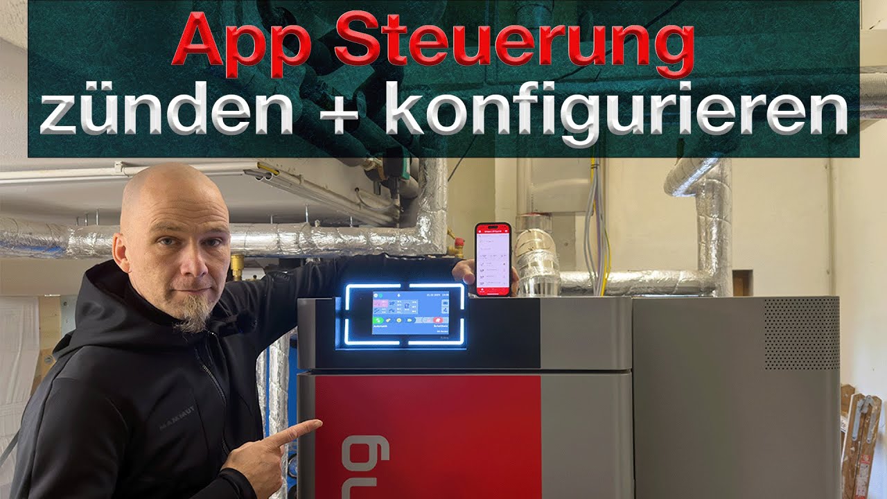 Holzvergaser mit Fröling App, Zünden nach Zeit, Konfiguration, Fernsteuerung SP Dual
