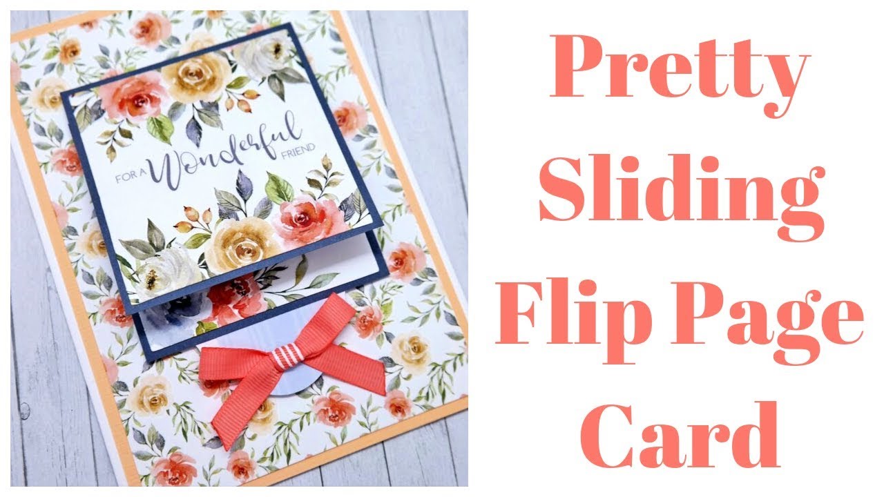 Sliding Flip Page Card | Slide & Stand Card