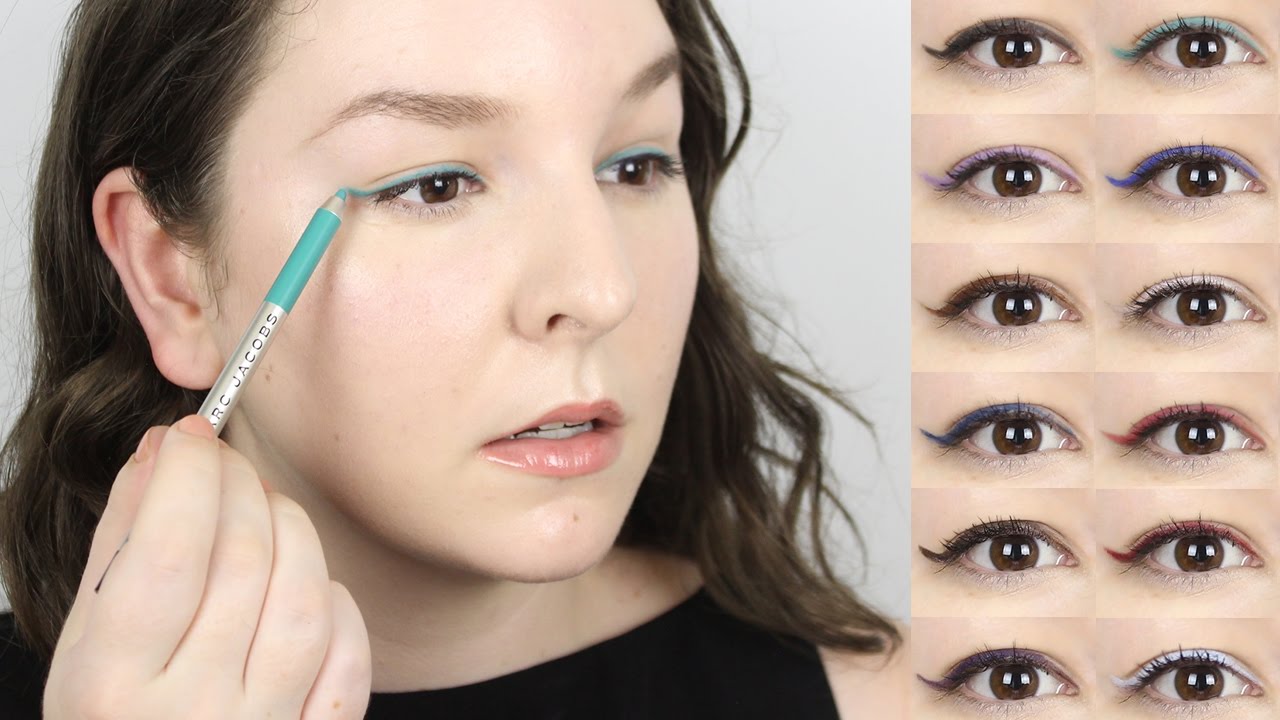Marc Jacobs Matte Highliner Gel Eye Crayon Swatches 12 Shades, Review and Demo