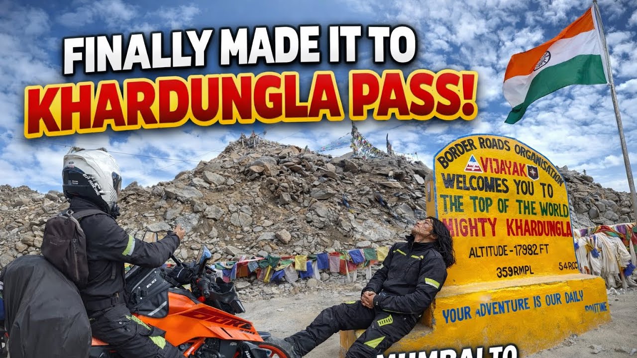 Mumbai to Leh Day 8 – Khardung La Pass Was INSANE 🥶🔥