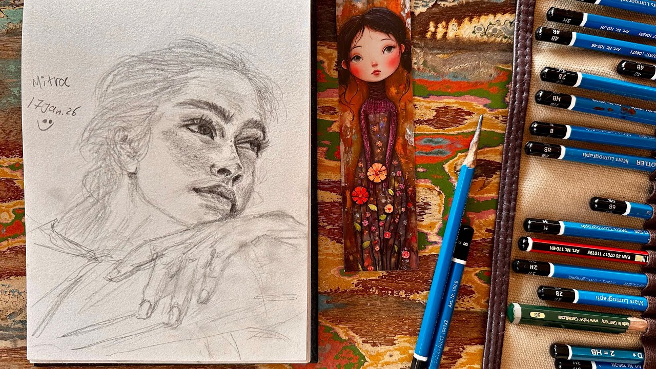 Daily sketch|Portrait in stillness | a gentle moment