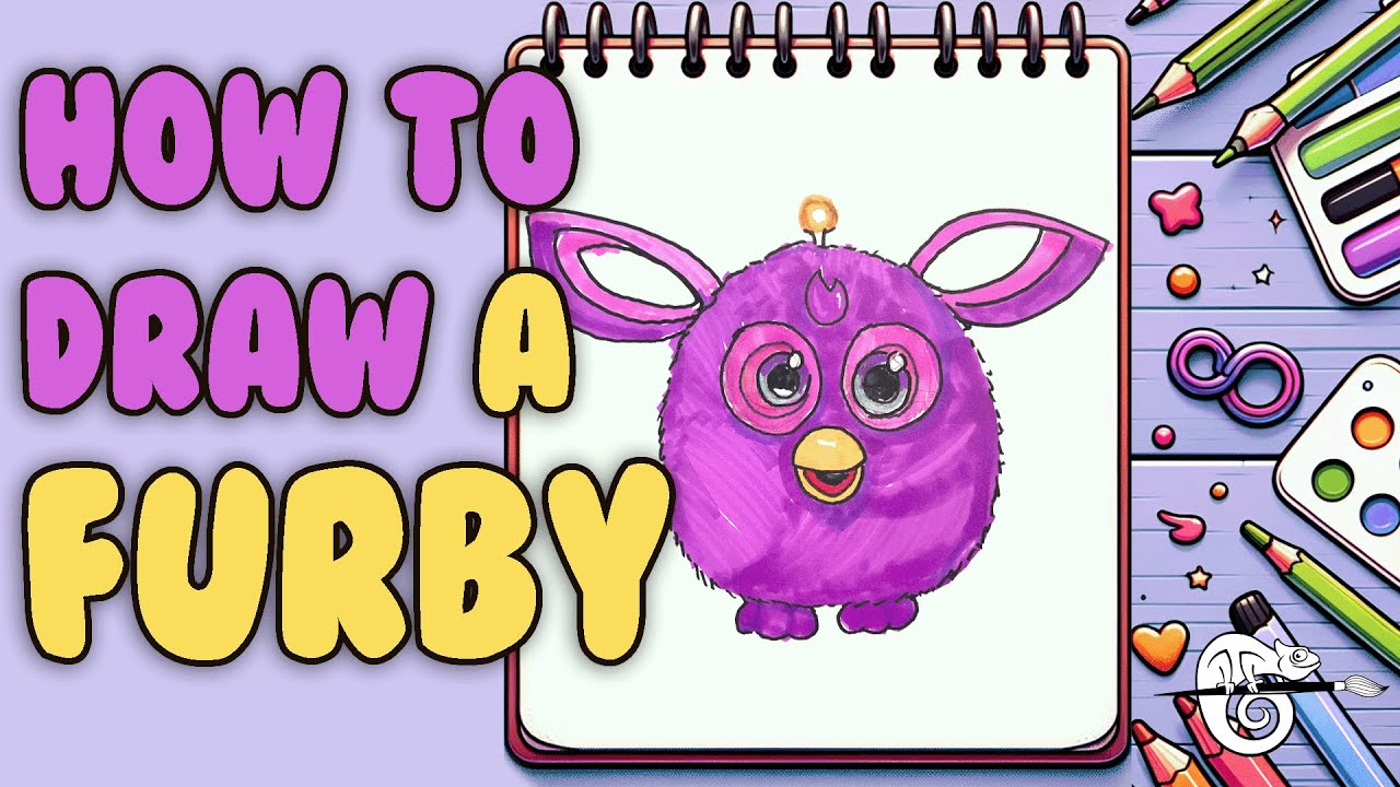 How to Draw a Furby | Step-by-step Easy Toy Drawing Tutorial