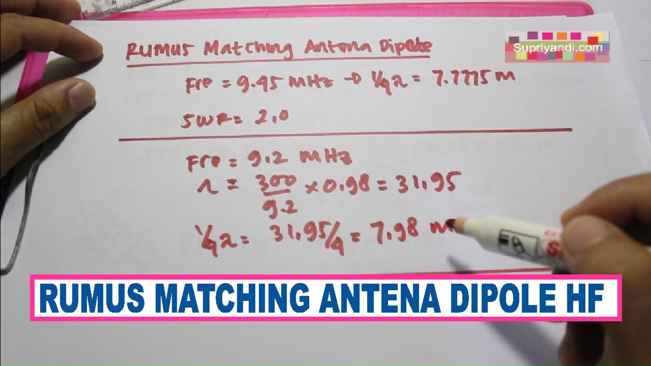 Rumus Matching Antena Dipole HF