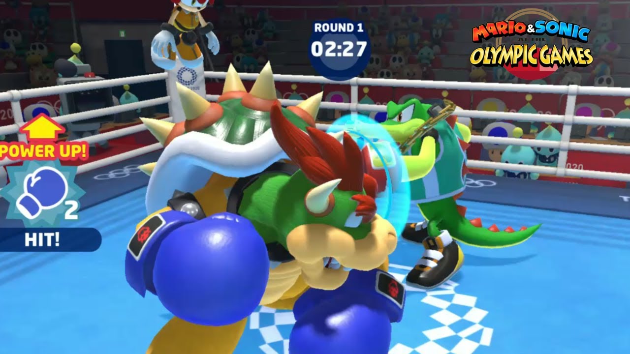 Mario & Sonic At The Olympic Games Tokyo 2020 - Boxing : Bowser Vs Bowser jr  Daisy Vector & Silver