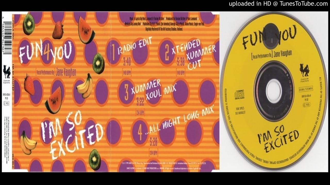Fun 4 You feat. Jane Vaughan &ndash; I&rsquo;m so excited (Extended Summer Cut &ndash; 1995)