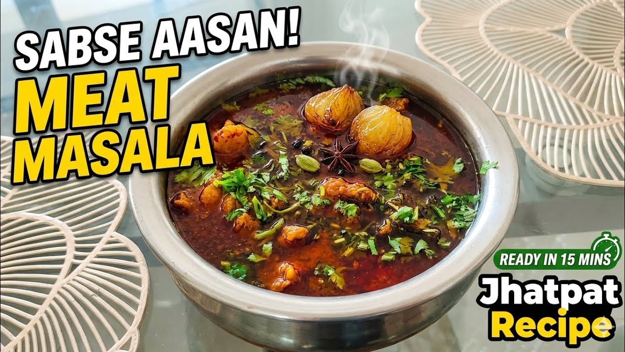 Sirf 15 Minute Mein Tasty Meat Masala! ✅ | Quick & Easy Recipe for Beginners Dhaba Ghost ki recipe 😍