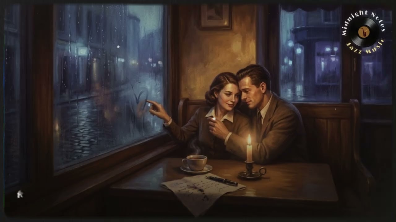 ♪ Paper Heart & Indigo Rain | 1940s Romantic Vintage Jazz | Midnight Notes