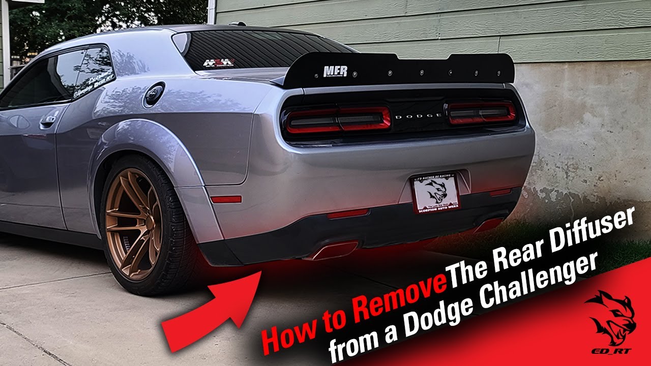 Dodge Challenger rear diffuser lower bumper removal