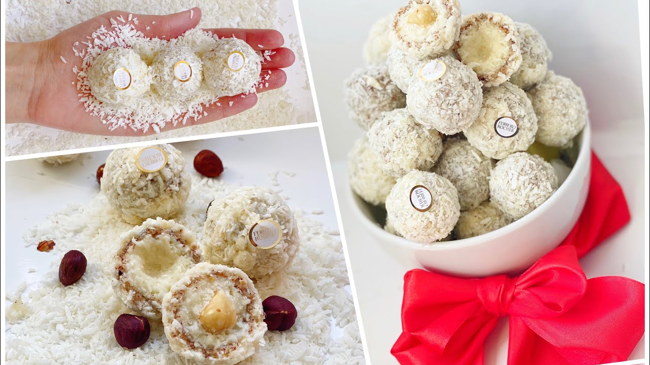 Keto Coconut Raffaello حضري رافايللو كيتوجوزالهند لوكارب مرض السكري ولا اطيب#رافايللو #حلويات#ضيافات