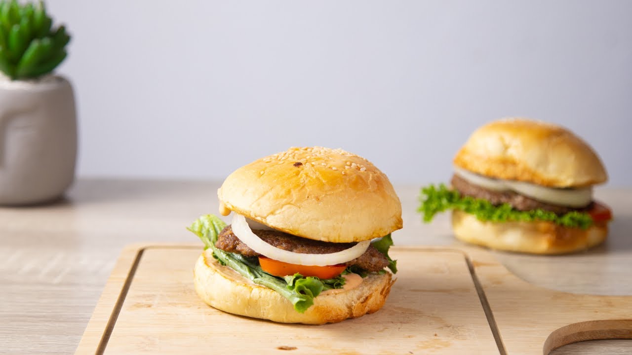 Beef Burger | Homemade Burger without Cheese