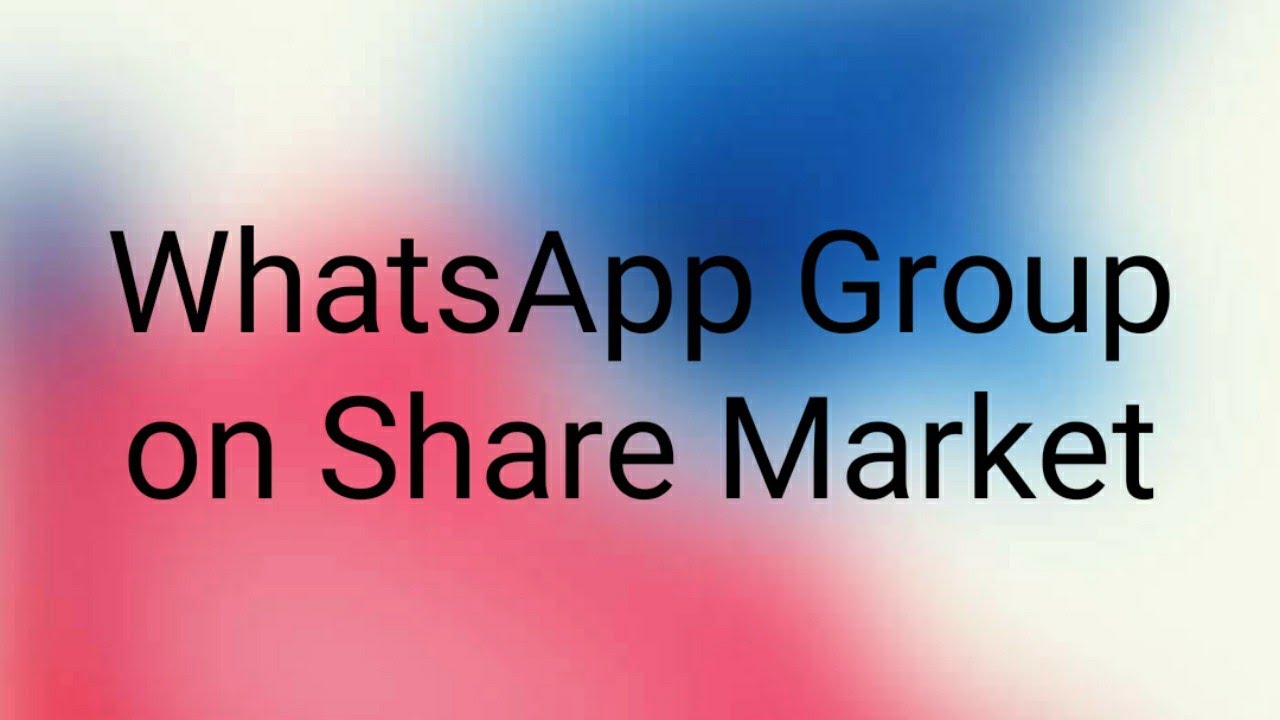 WhatsApp Group for Share Market Beginners