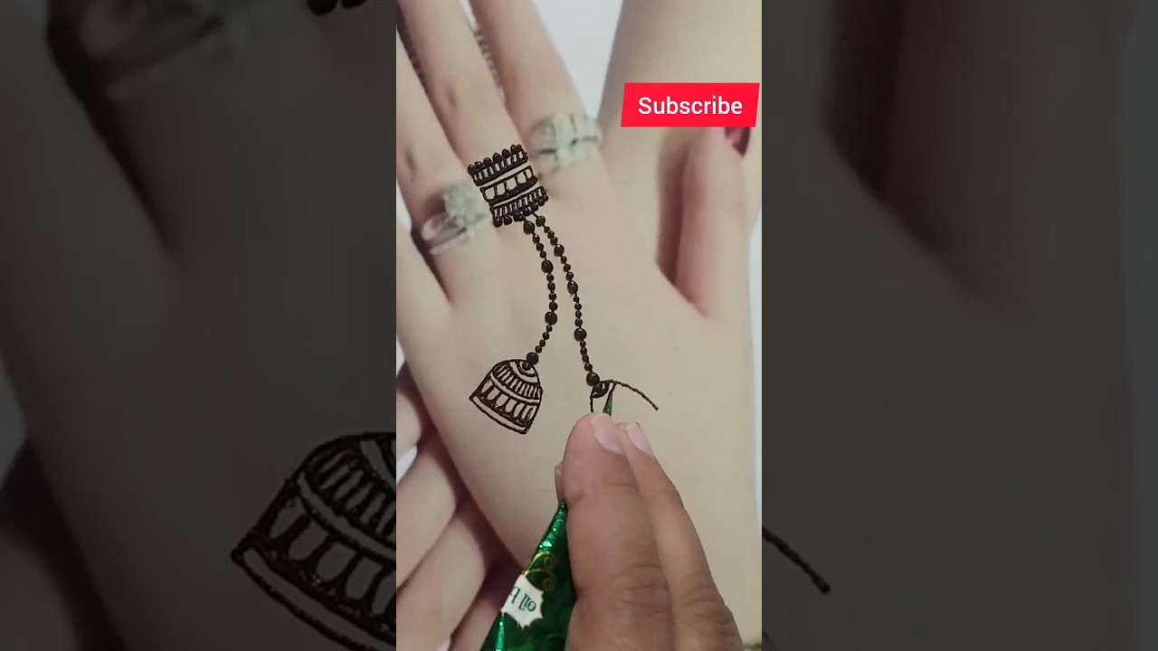 back hand finger ring mehndi design❤❤ #muskan mehndi official #viral  #mehndi  #shorts