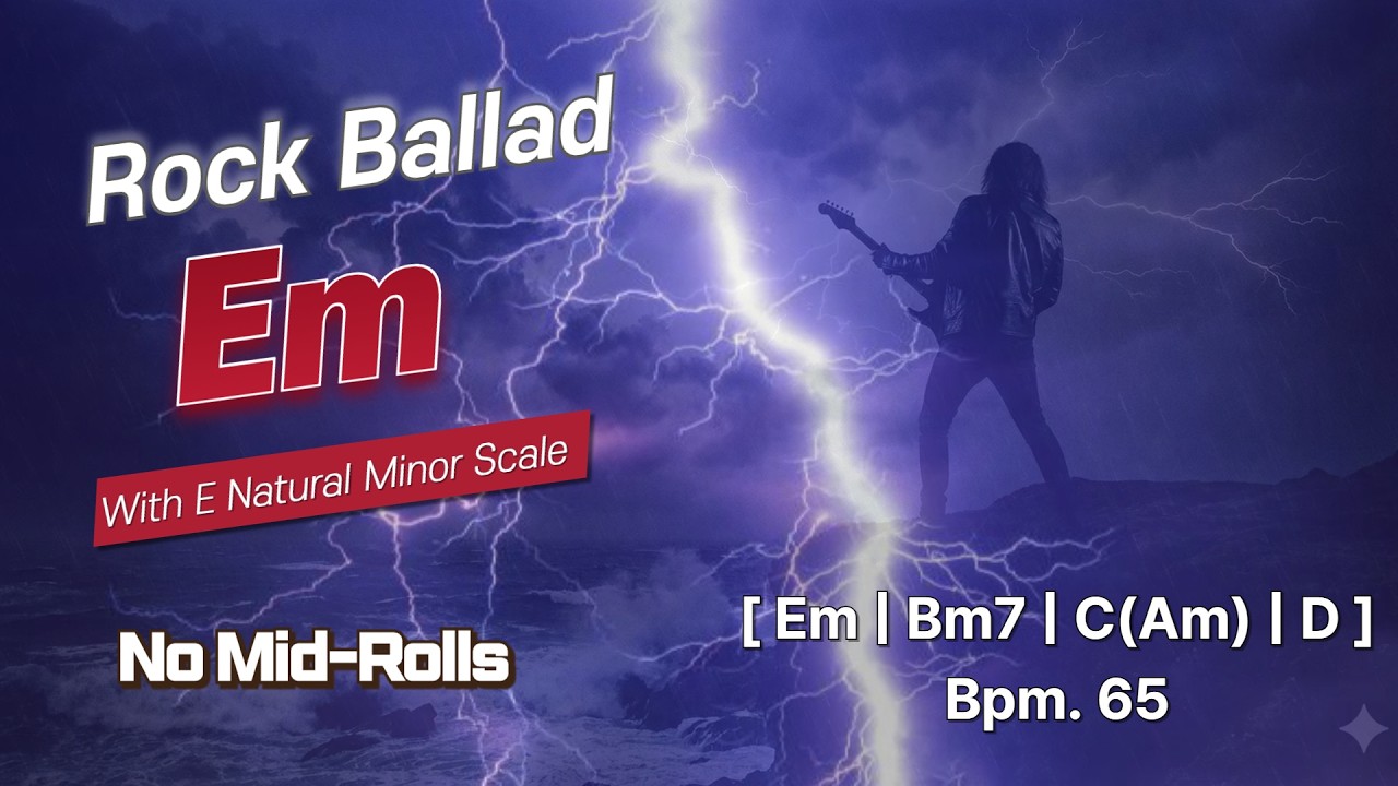 Crying Electric Guitar Ballad Backing Track in E Minor | Best for Solos