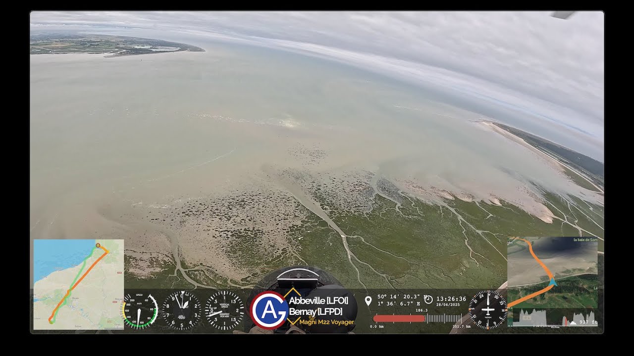 Un aller-retour Bernay - Abbeville en autogire Magni M22 Voyager