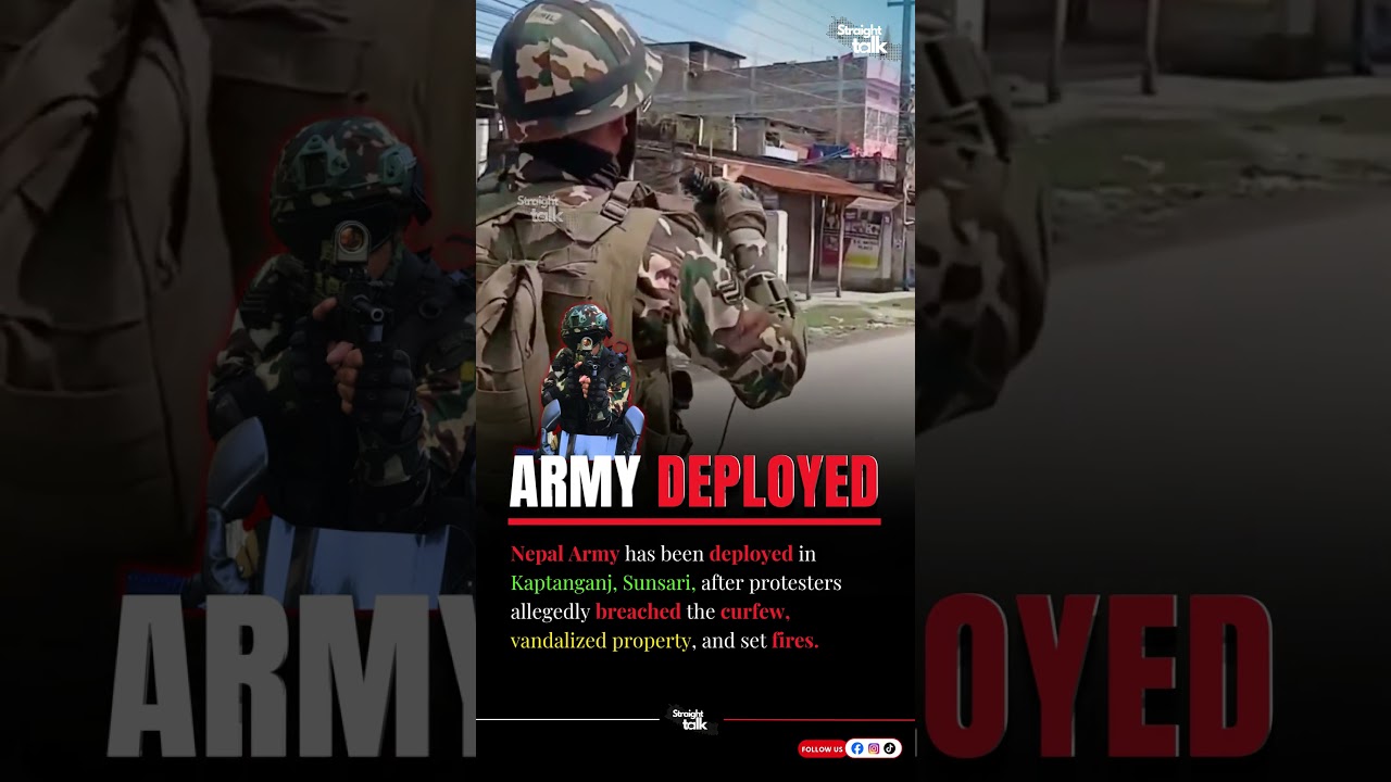 Nepali Army Deployed as Sunsari Tensions Escalate 🚨🇳🇵 #breakingnews #sunsari #nepalarmy #curfew