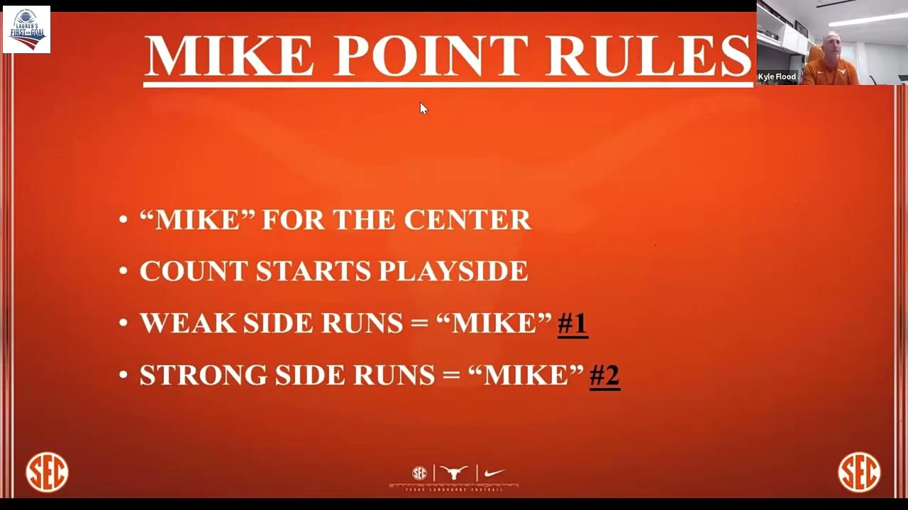 Texas OC/OL coach Kyle Flood - Outside Zone Split (Weak) RPO (Stick Flat Tag)