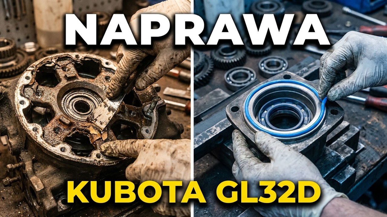 Naprawiam japoński traktorek Kubota GL32D tylny most ,podnośnik cz3