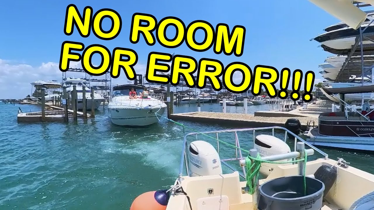 Navigating a Yacht in Tight Quarters - I Still HATE This Place | 41ft Cruisers Yacht