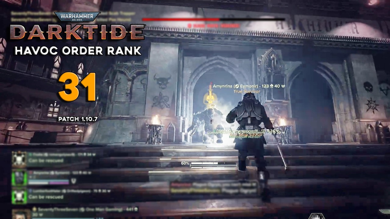 W40k: Darktide - HAVOC ORDER RANK 31 (Veteran - Recon Lasgun + Voice of Command)