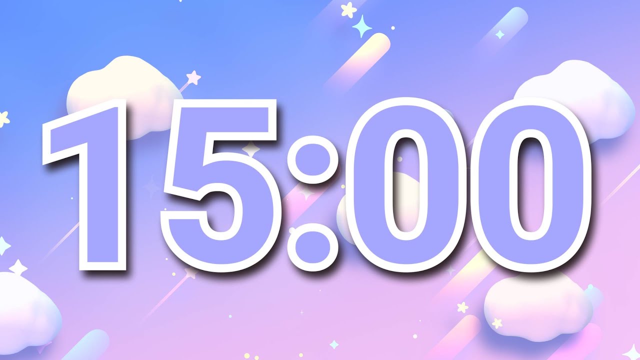 15 Minute Focus Countdown | Calm Ambient Background | Minimal Timer