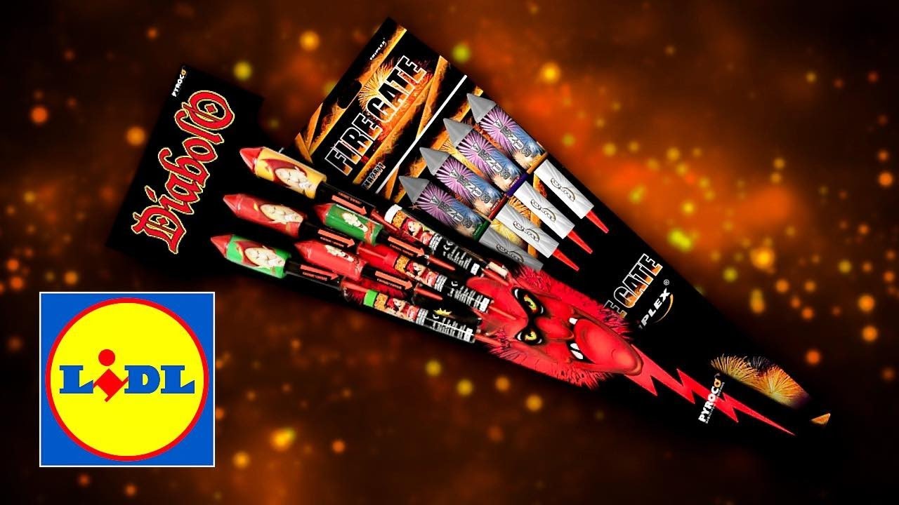Fajerwerki z Lidla rakiety Diabolo, Fire Gate Pyroco Triplex Sylwester 2023