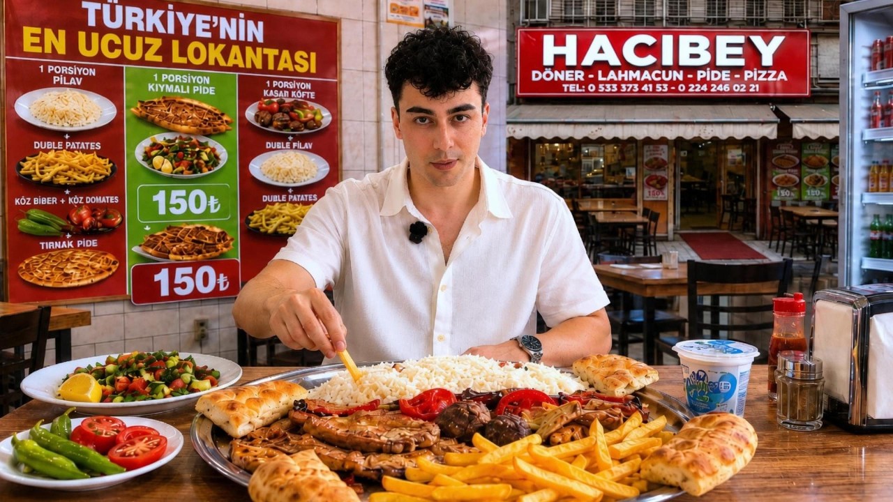 T&Uuml;RKİYE'NİN EN UCUZ LOKANTASINI DENEDİM! - 150 TL Men&uuml;