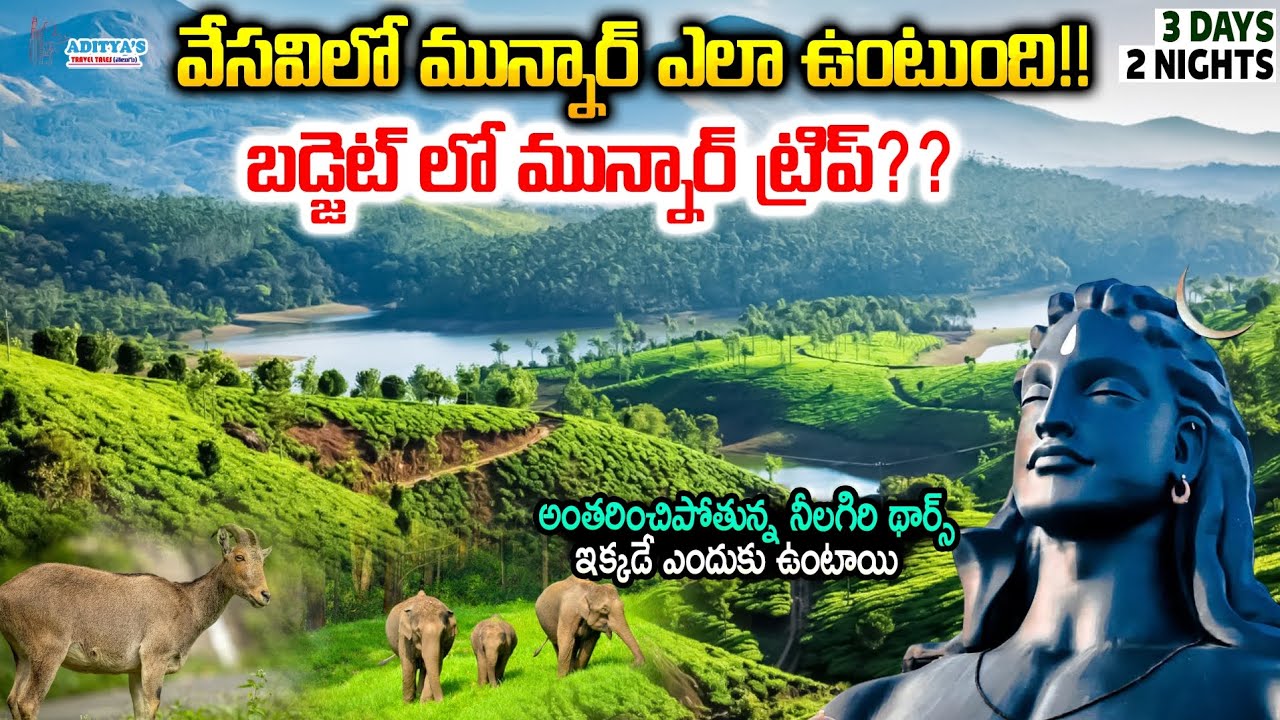 Munnar full tour in Telugu || Munnar Tourist Places || Kerala Telugu Vlogs