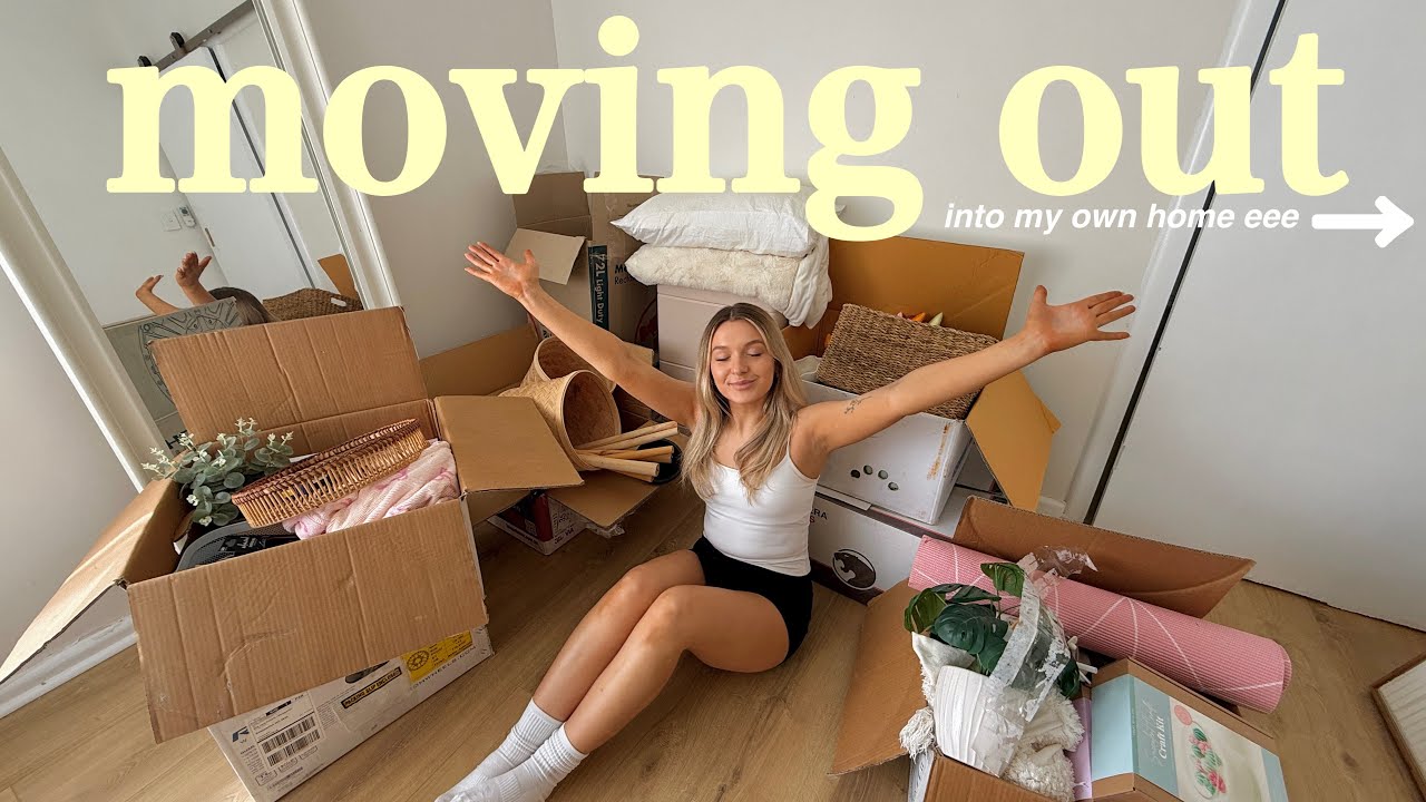 I FINALLY MOVED OUT 📦 packing up my entire life into boxes + moving into our first ever home