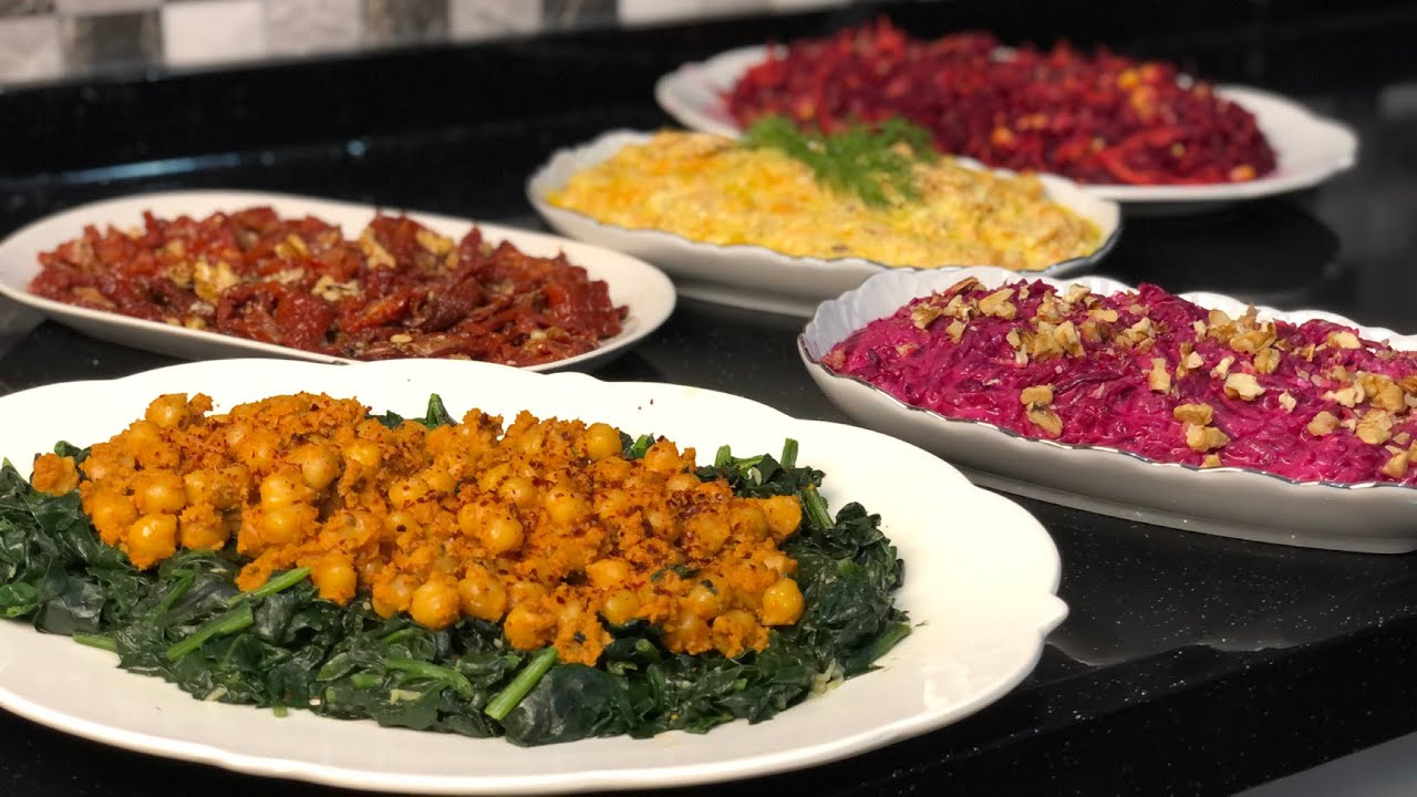 BİRBİRİNDEN LEZZETLİ 5 ÇEŞİT VEGAN MEZE TARİFİ 💯
