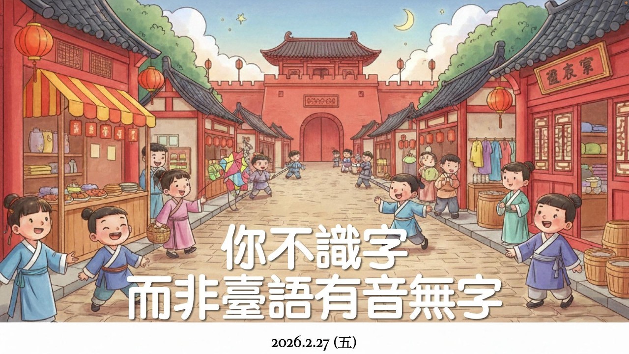 是你不識字，而非臺語有音無字
