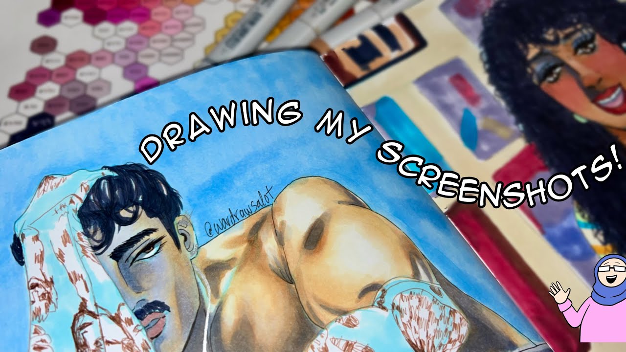 DRAWING MY SAVED SCREENSHOTS! Studying Them Too! 📚