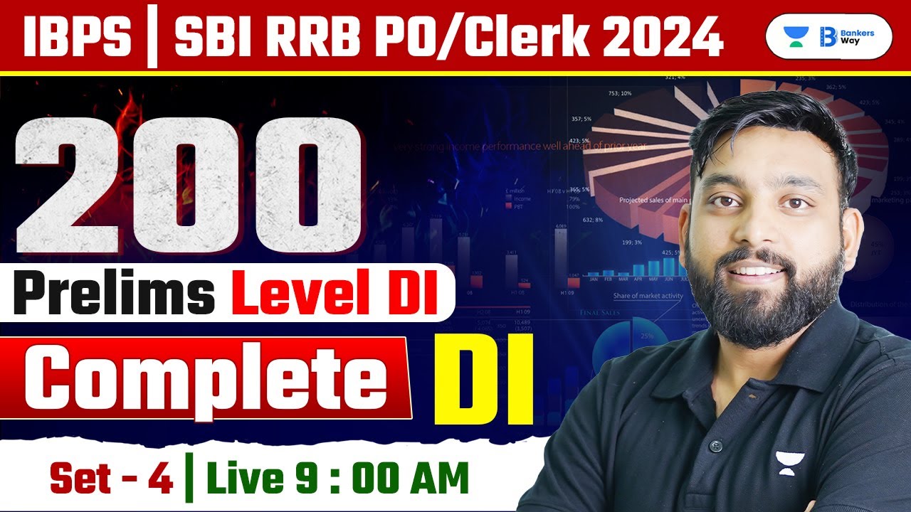 Data Interpretation | 200 Prelims Level DI Set - 4 | IBPS | SBI | RRB PO/CLERK 2024