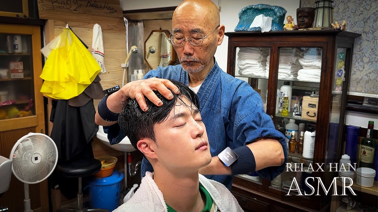 Расслабляющая стрижка ASMR Yamaguchi Barber Shop Часть 2, Япония