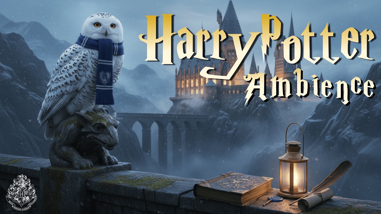 Hogwarts Ambience ✨ Chilly Morning at the Stone Bridge | Immersive Sounds for Deep Focus & Reading 📖