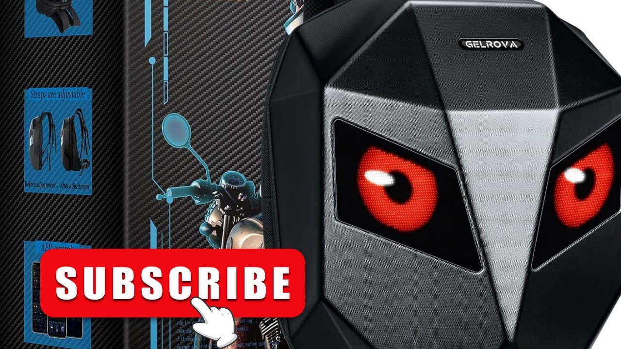 🏍️⚡ Gelrova Knight Motorcycle Backpack – Ride & Travel with LED Lights!