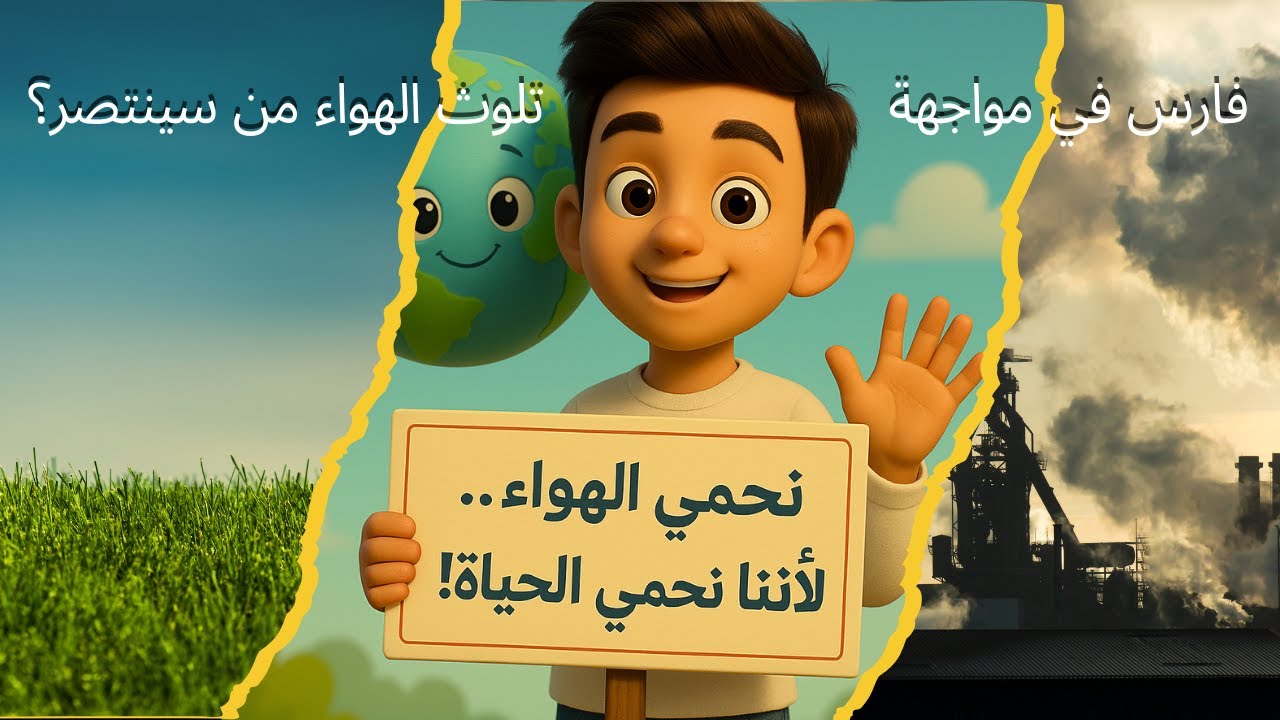 فارس في مواجهة تلوث الهواء .........من سينتصر؟#قصص #تلوث الهواء # يوم الأرض # Earth Day
