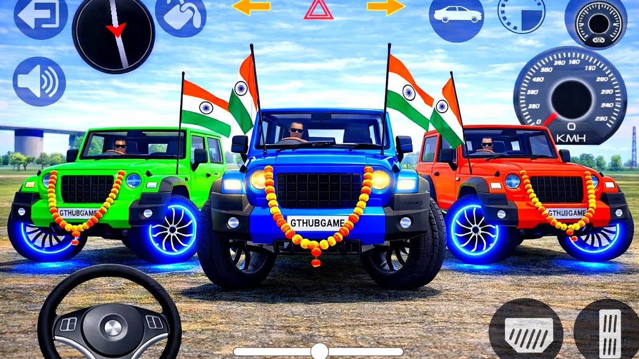 Modified Mahindra Thar😈Games:Indian Blue Thar (Gadi Wala Games) Car Game Android Game - #2025