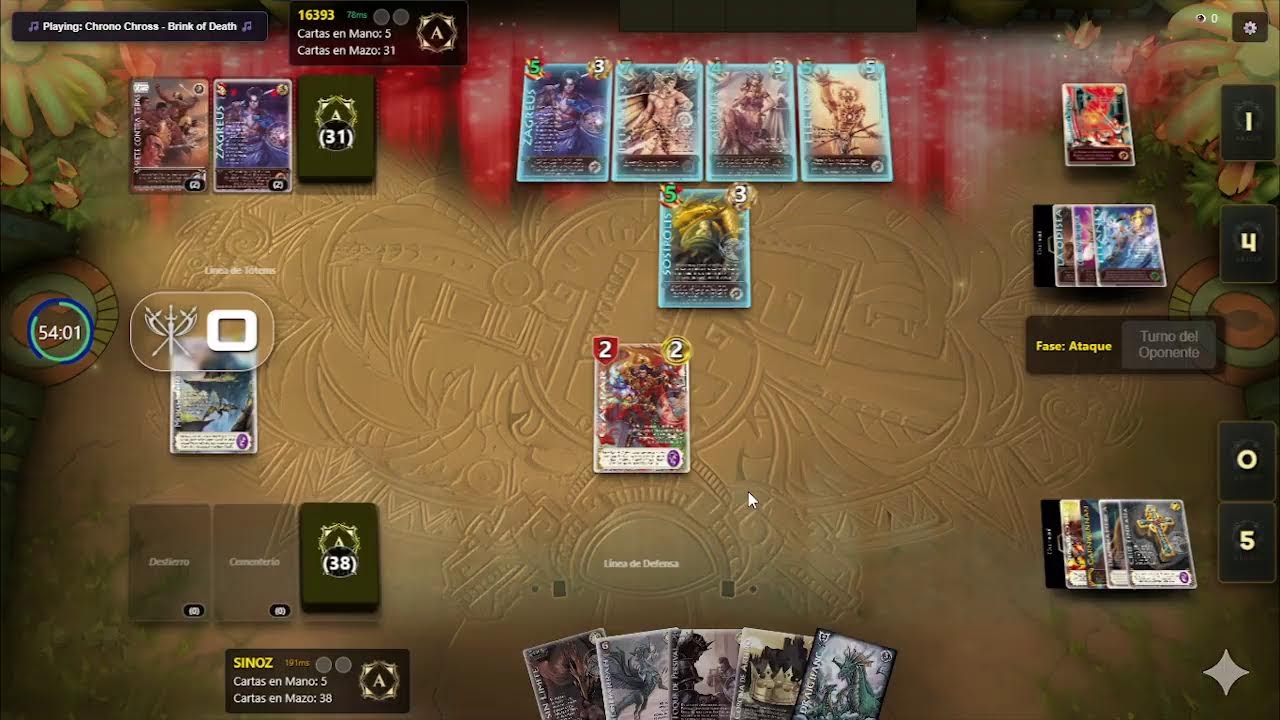Jugando AEGIS mitos y leyendas TCG