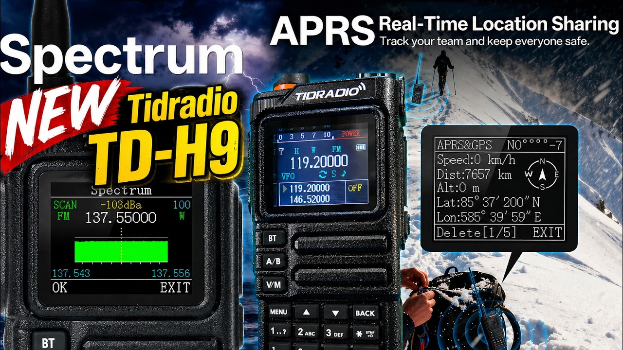 Tidradio TD-H9 APRS + GPS + SMS🔥