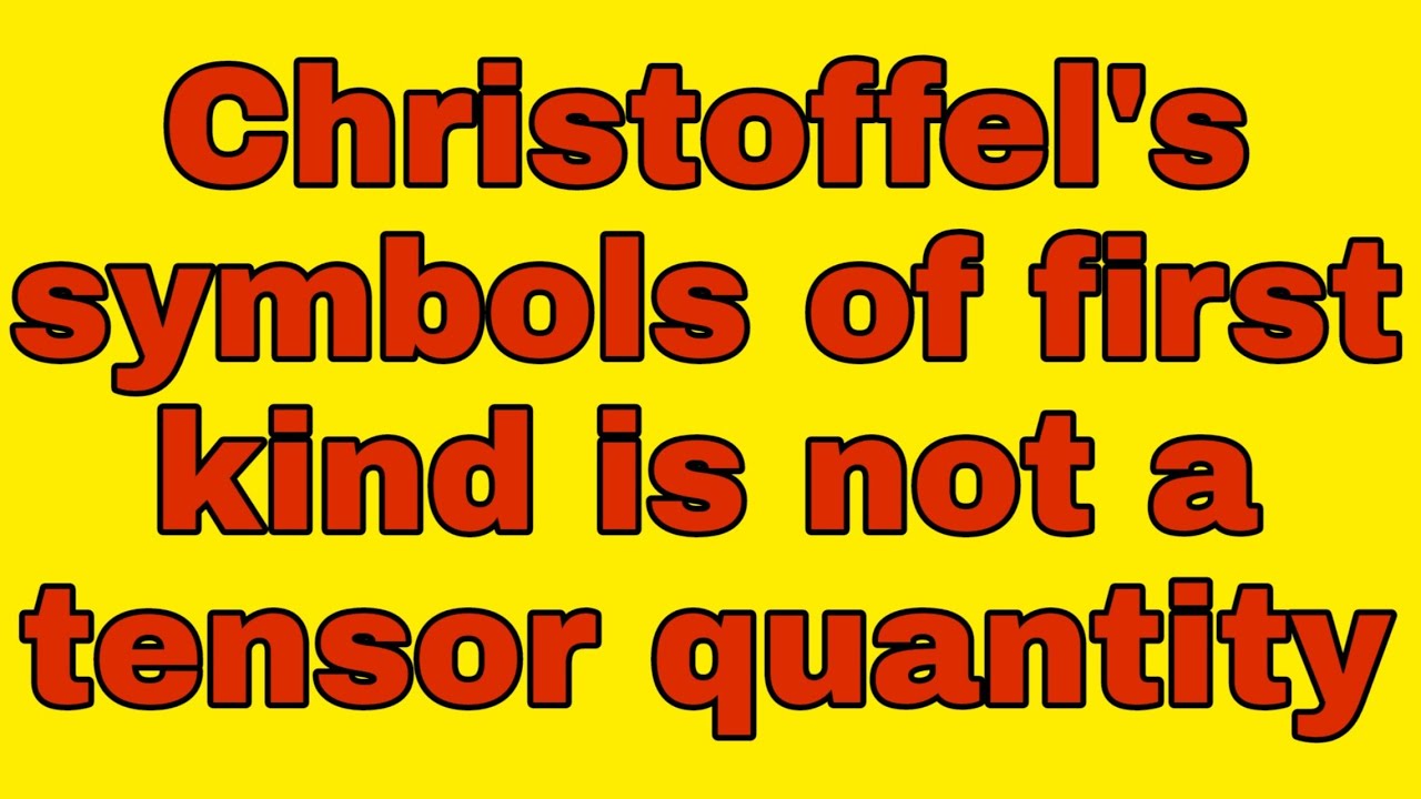 Law of transformation of Christoffel's symbols of first kind