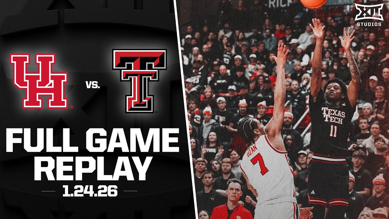 Houston vs. Texas Tech Full Game Replay (1.24.26) | 2025-26 Big 12 Men's Basketball