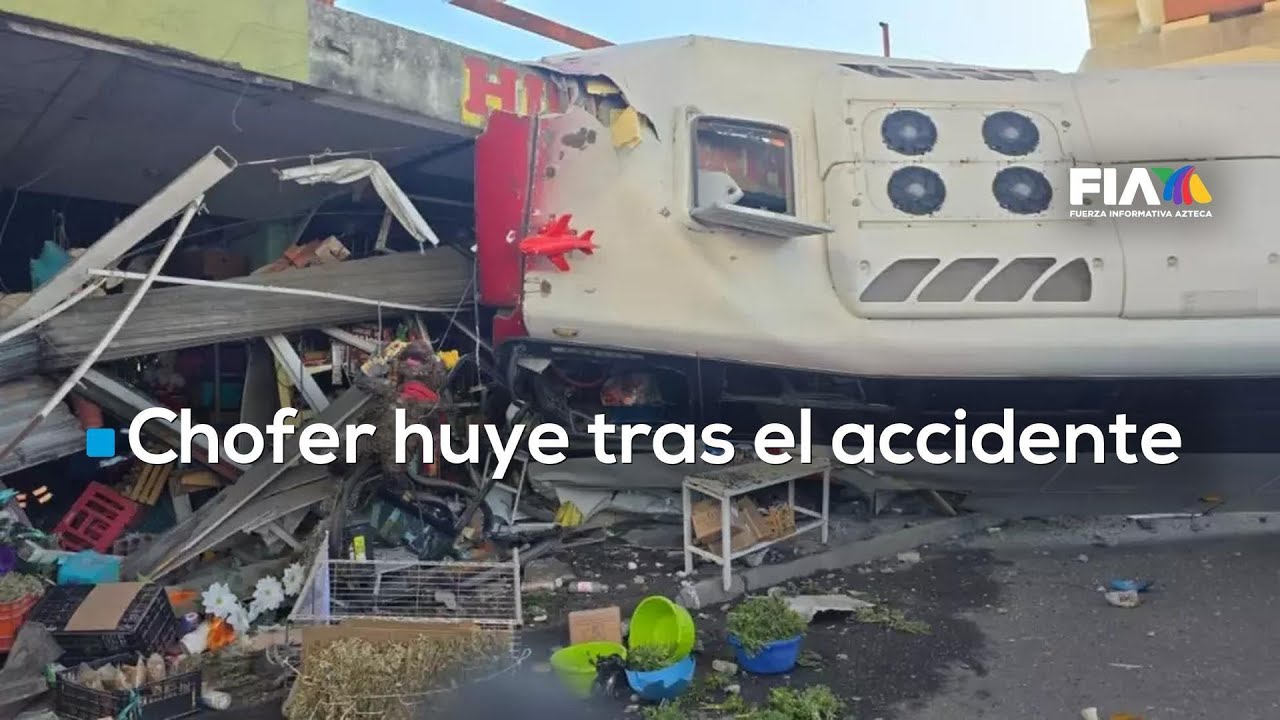 #AgendaMéxico | Camión se impacta contra tres locales de un mercado en Monterrey