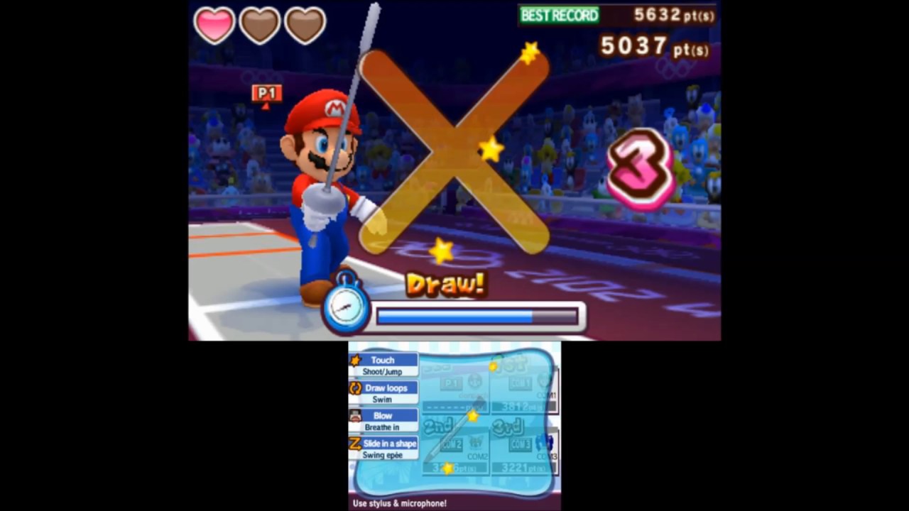 mario & sonic at the london 2012 olympic games all Multi-Discipline events (arabic)