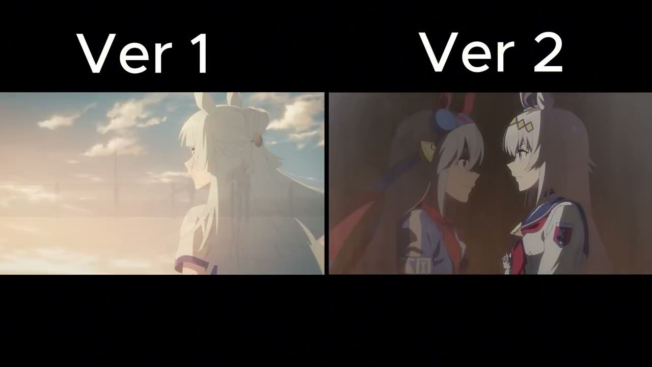 Umamusume Cinderella Grey Opening side by side comparison