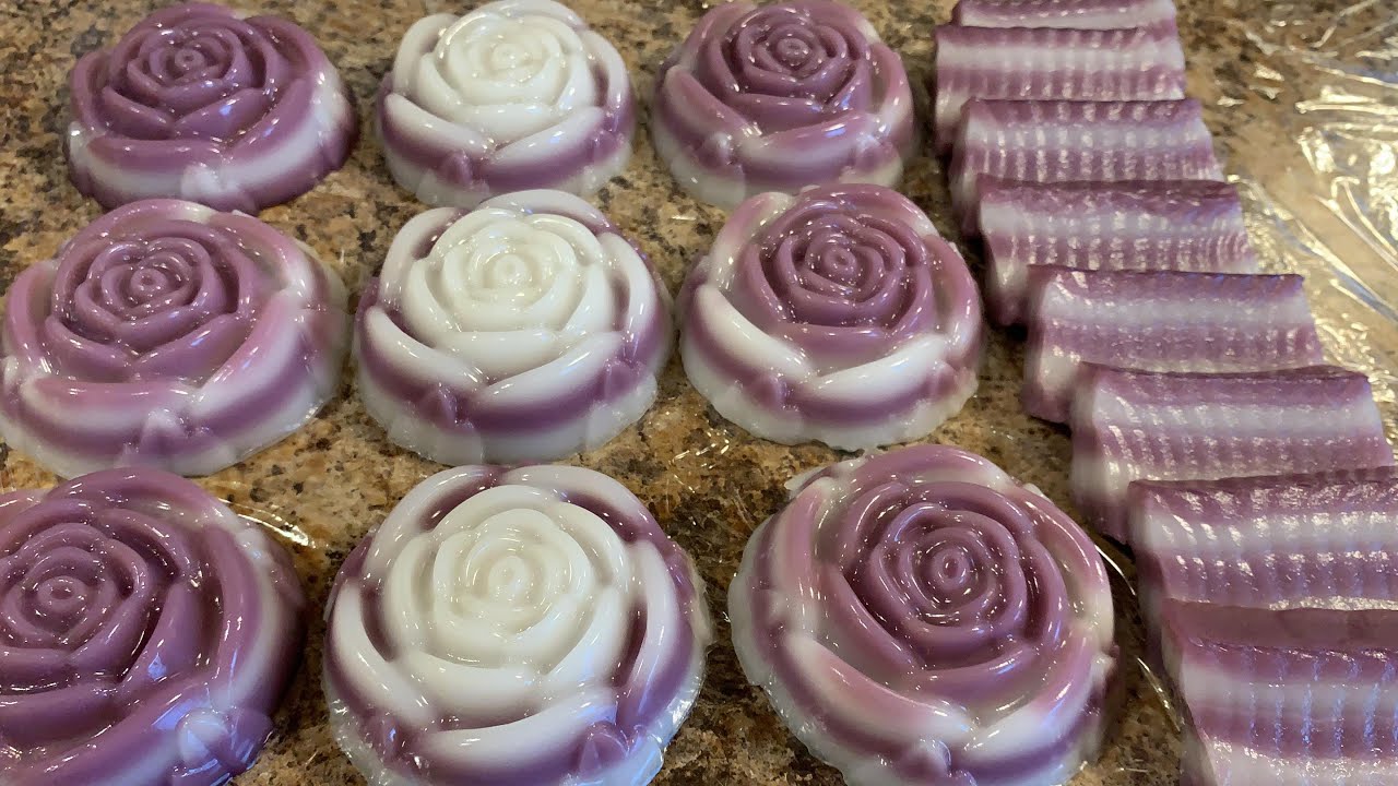 How To Make Delicious TARO STEAMED LAYER CAKE 🎂 Qhia Ua TARO PAJ LAYER CAKE Zoo Nkauj Noj Qab Heev